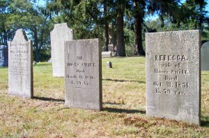 Lucy, Moses & Rebecca Swift Headstones