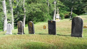 Capt Thomas Burgess family Headstones ( Sophronia's Headstone on far left)