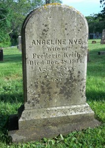 Angeline Nye Keith Headstone