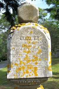 Sarah F Wicks Headstone