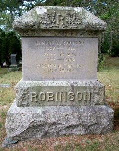 Edmund B, Mary & William J Robinson Headstone