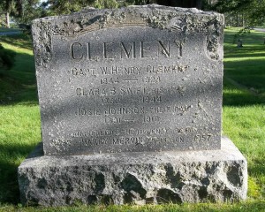 Capt W Henry Clement family Headstone