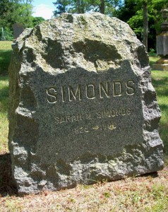 Simonds, Sarah M (Wilson on other side)