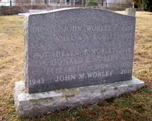 Worley, John, Amelia A, Helen F, Donald E, Elizabeth B & John M