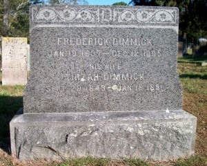 Frederick & Tirzah Dimmick Headstone