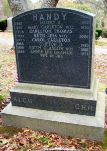 Handy, Robert S, Mary Carleton, Carleton Thomas, Ruth Lees, Carol Carleton, Clifton H, Edith Glasgow & Annie Lee Graham